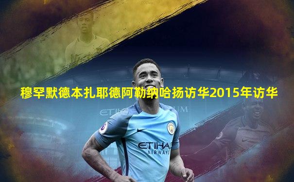 穆罕默德本扎耶德阿勒纳哈扬访华2015年访华